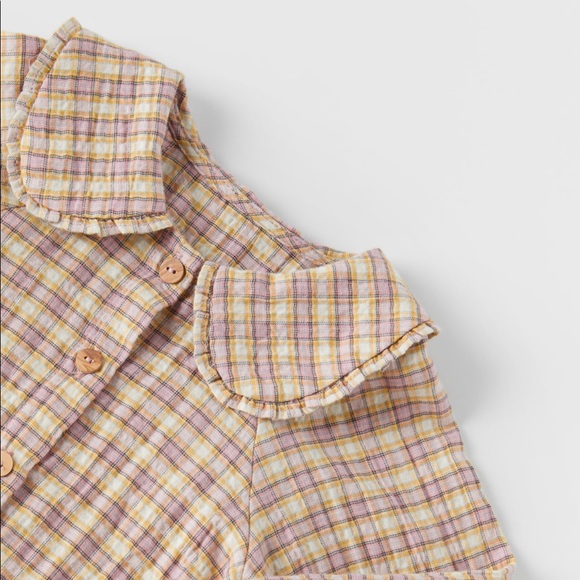 NWT Zara Kids Striped Peter Pan Collar Shirt size 2-3 years - Picture 3 of 3